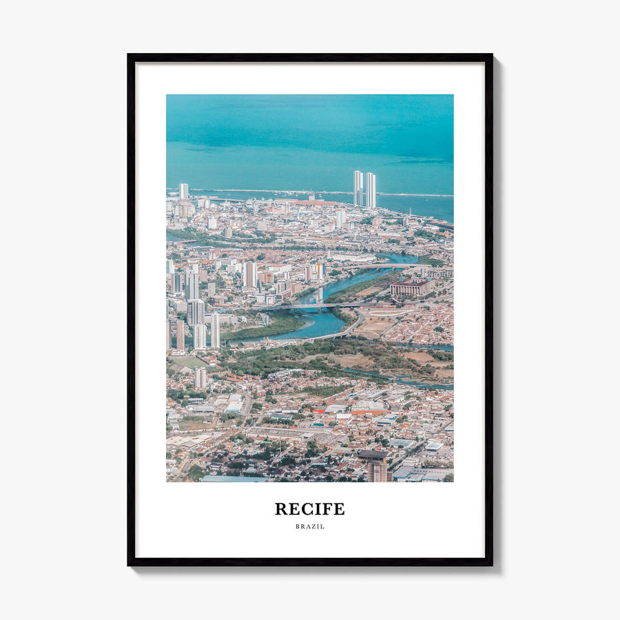 Recife Classic Poster, framed poster mockup