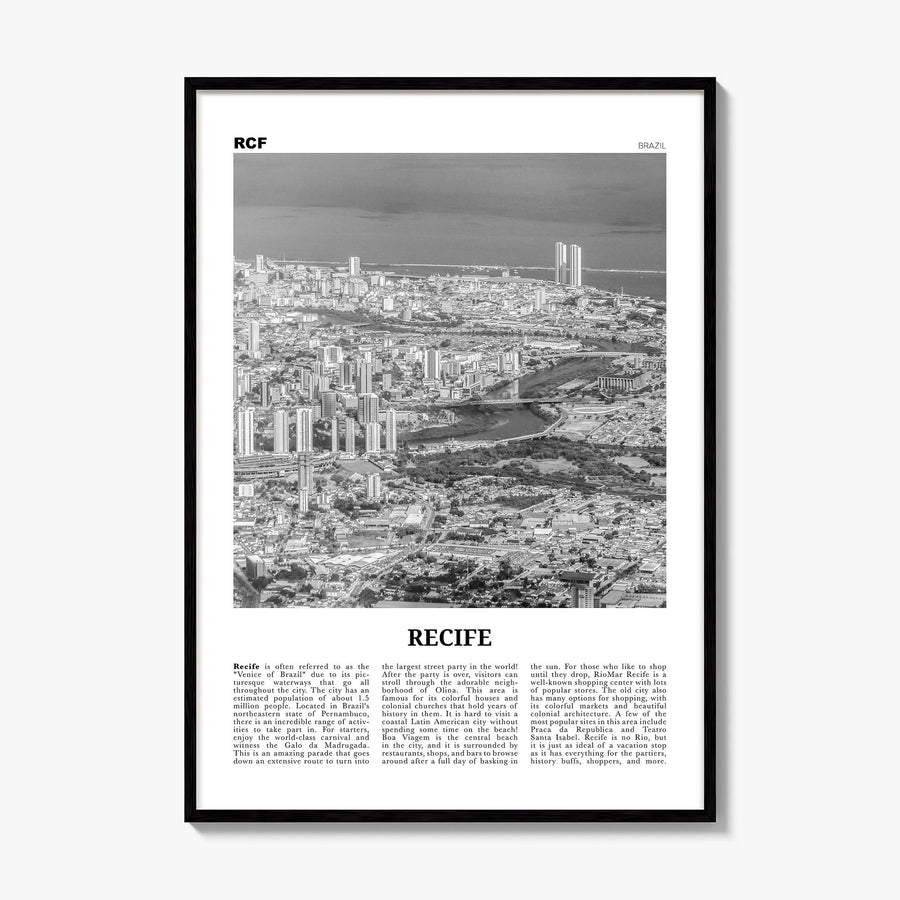 Recife Newspaper Poster, framed poster mockup