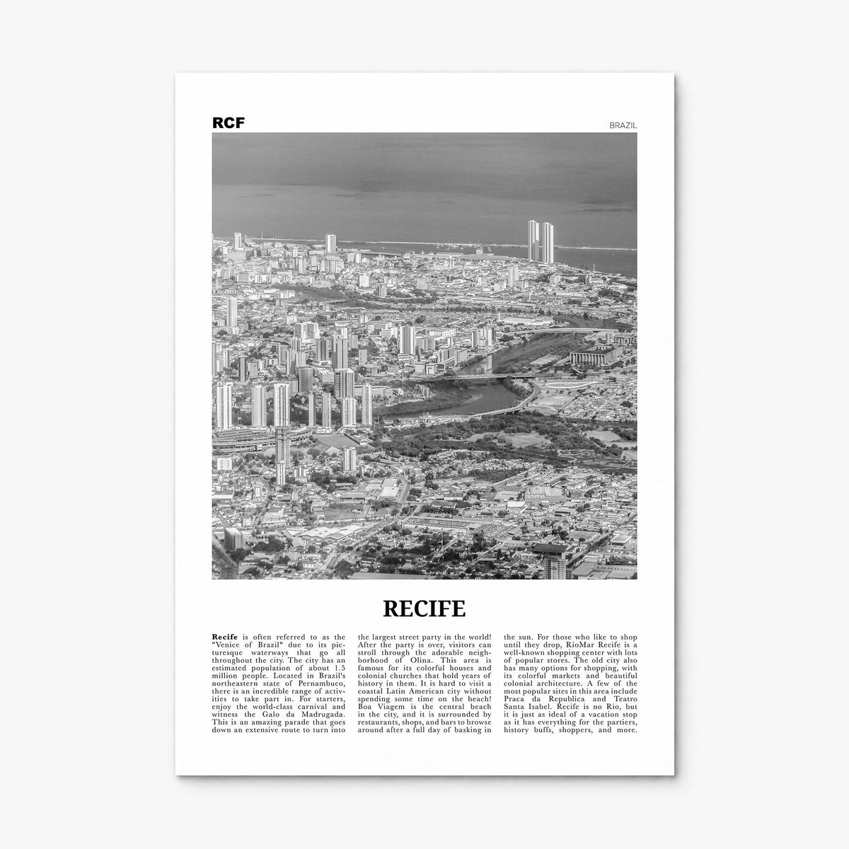 Recife Newspaper Poster, print only (unframed)