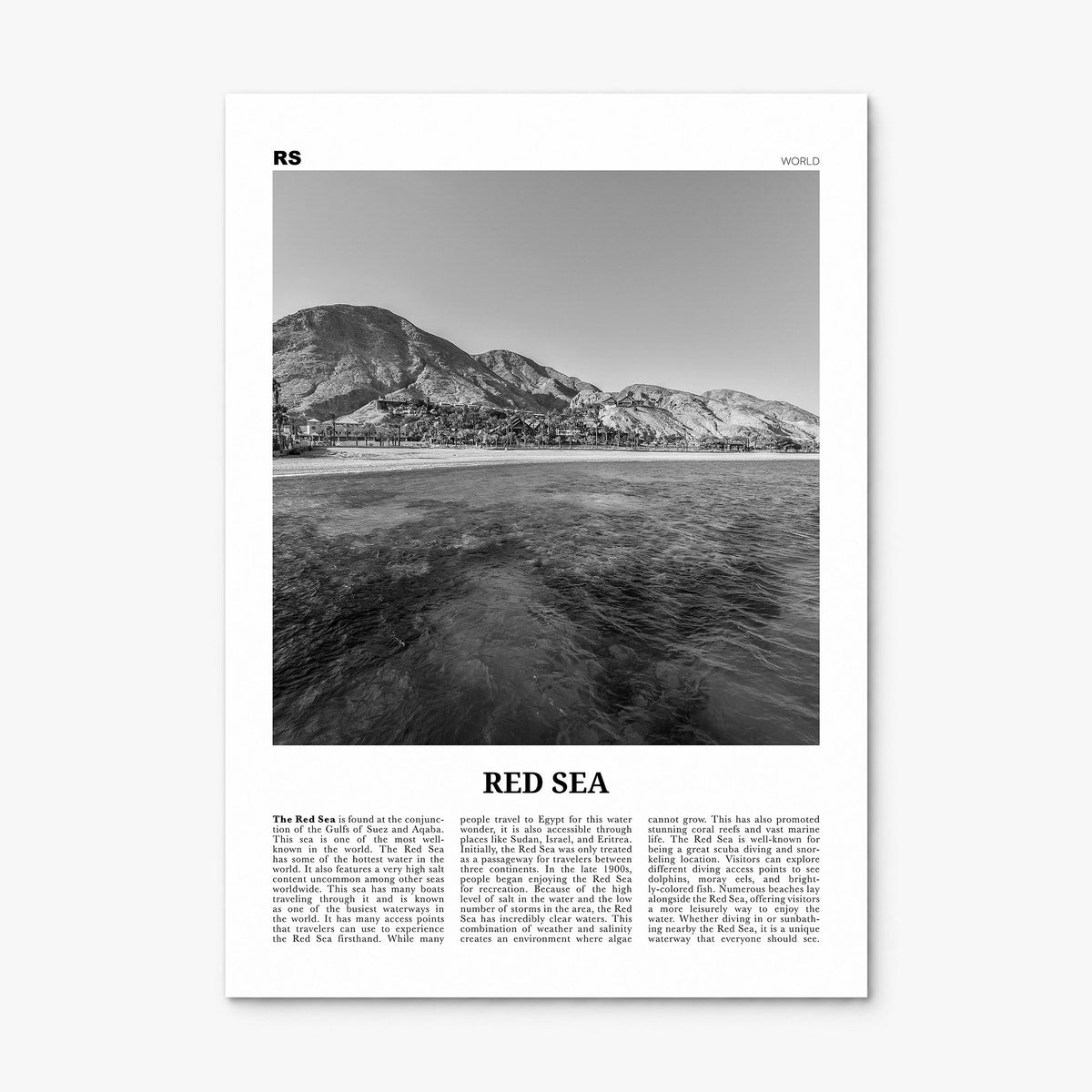 Red Sea Newspaper Poster, print only (unframed)