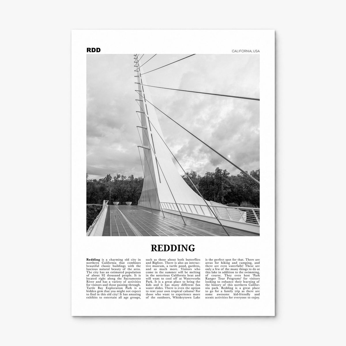 Redding Newspaper Poster, print only (unframed)