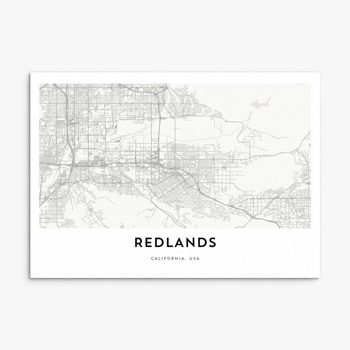 Redlands Map Poster, print only (unframed)