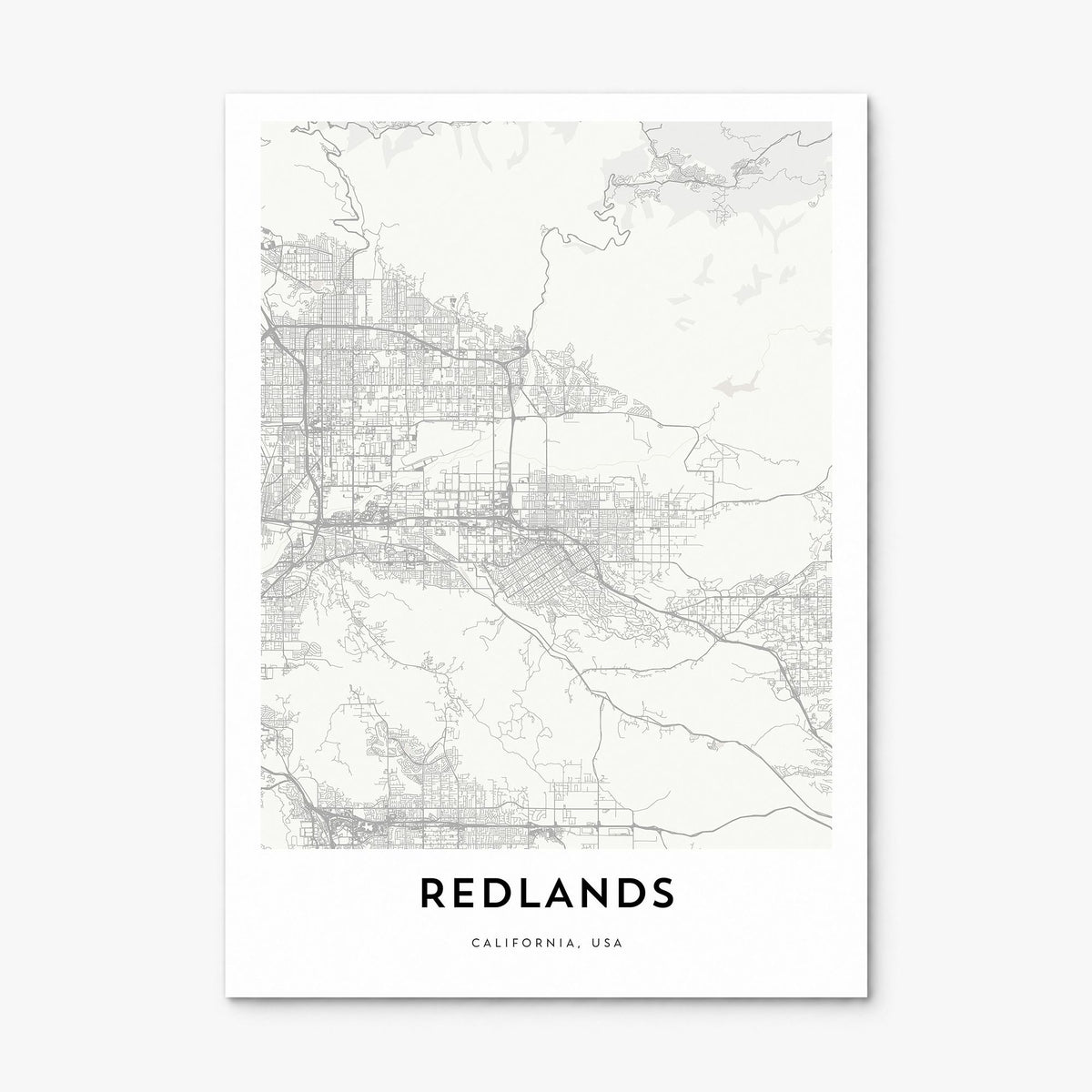 Redlands Map Poster, print only (unframed)