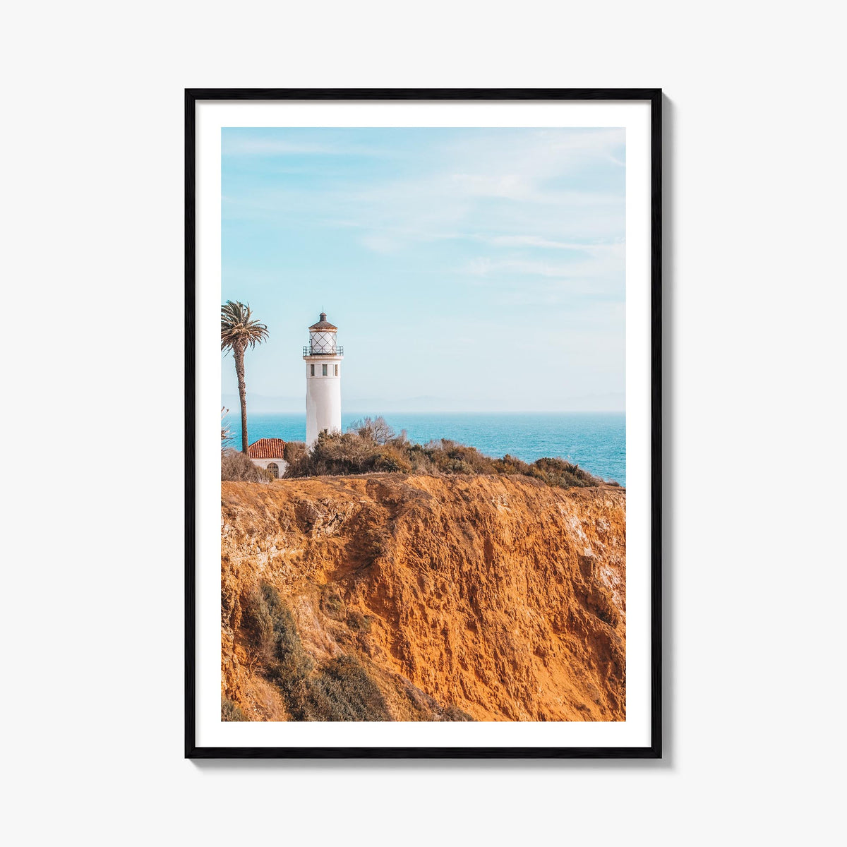 Redondo Beach no. 1 colorful photo poster of California, USA – vertical wall art, unframed print shown in interior mockup