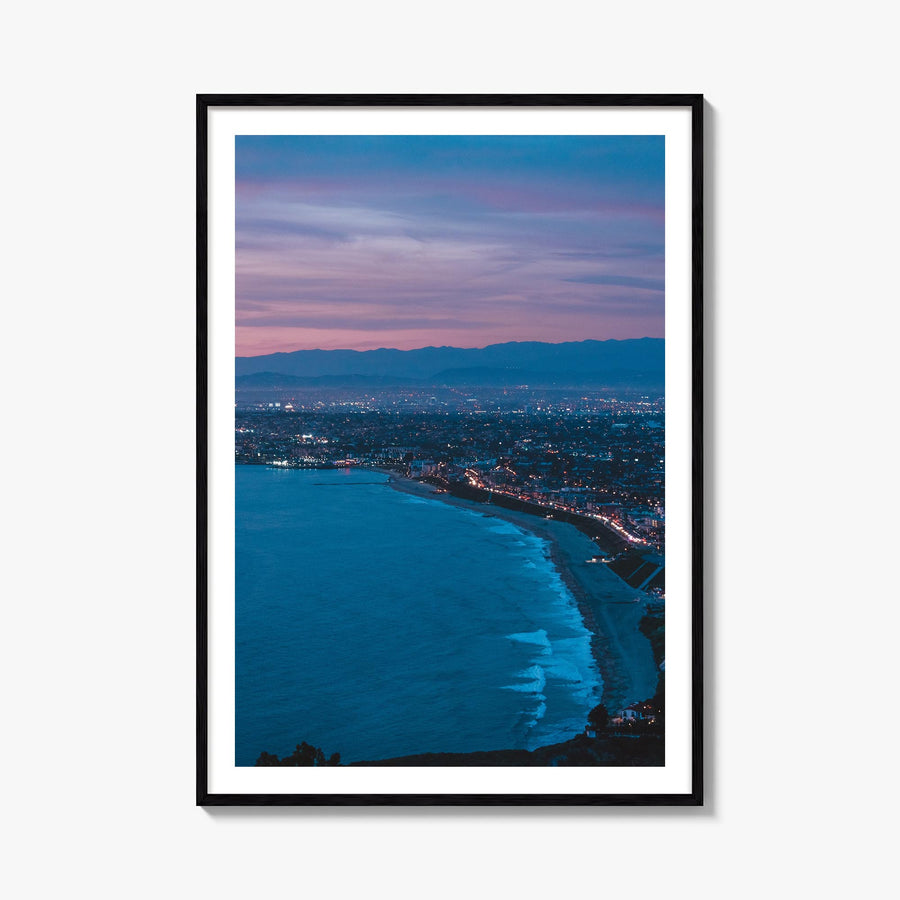 Redondo Beach no. 2 colorful photo poster of California, USA – vertical wall art, unframed print shown in interior mockup