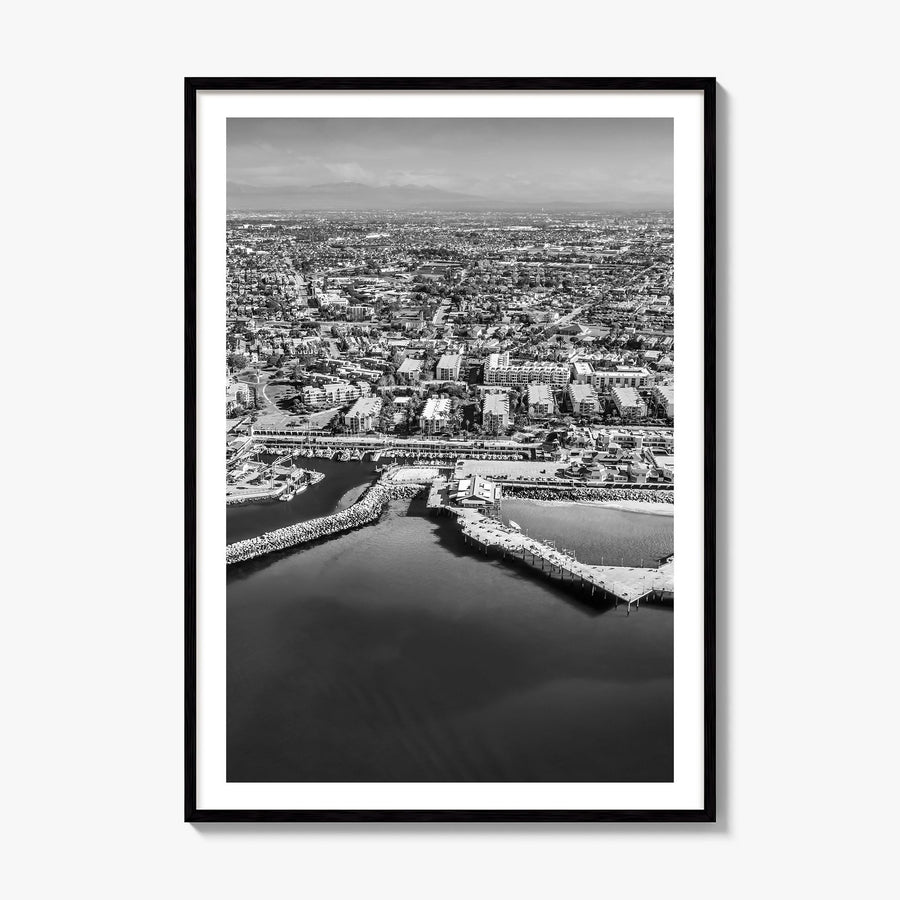 Redondo Beach Photo Poster, framed poster mockup, white border