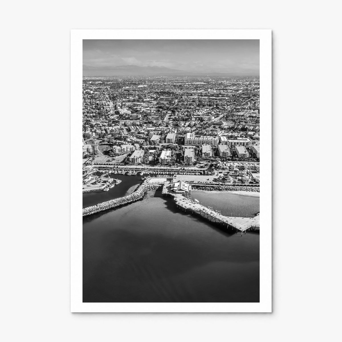 Redondo Beach Photo Poster, print only (unframed), white border