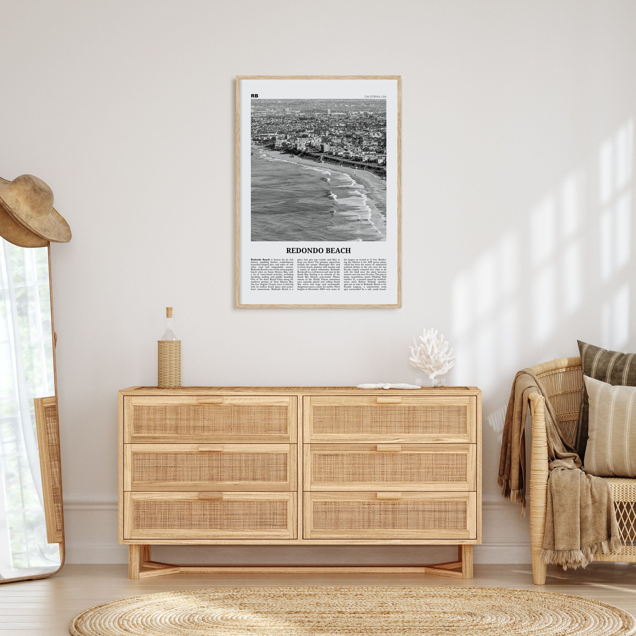 Redondo Beach Poster Nbourhood Travel B&W Poster