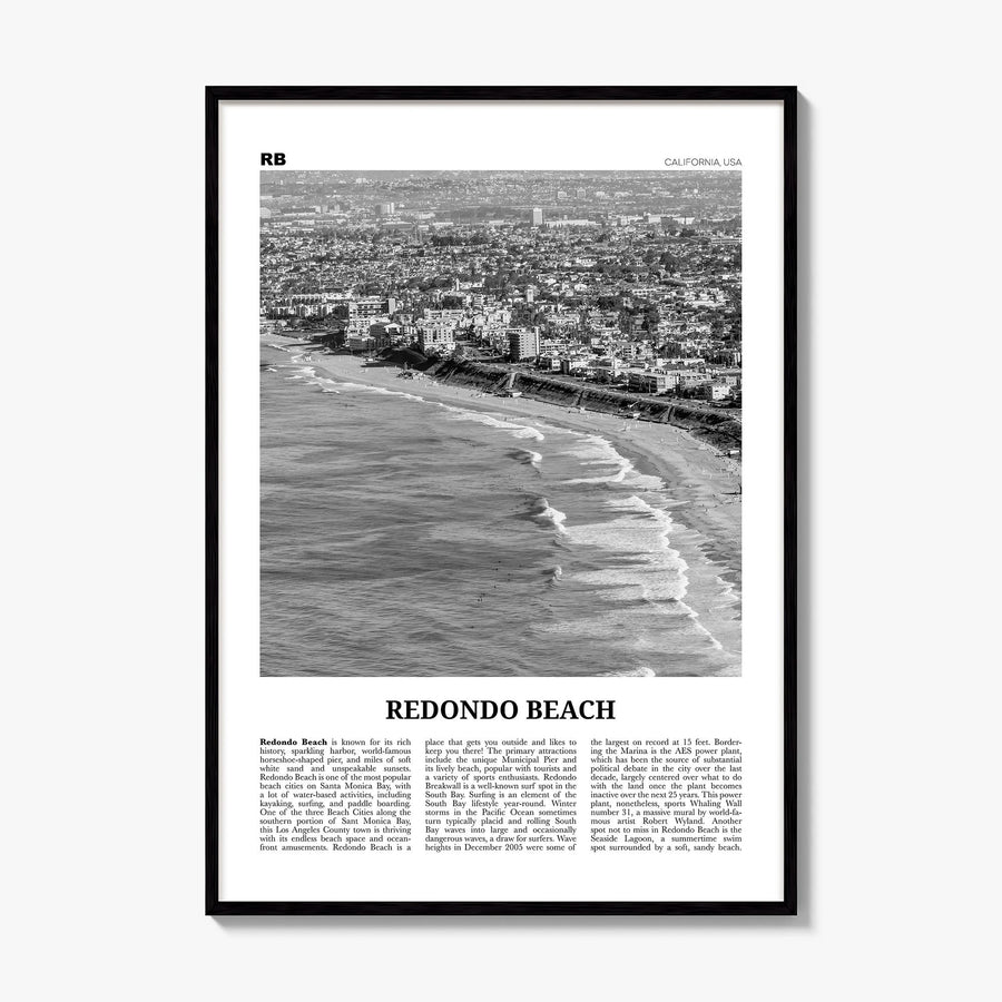 Redondo Beach Newspaper Poster, framed poster mockup