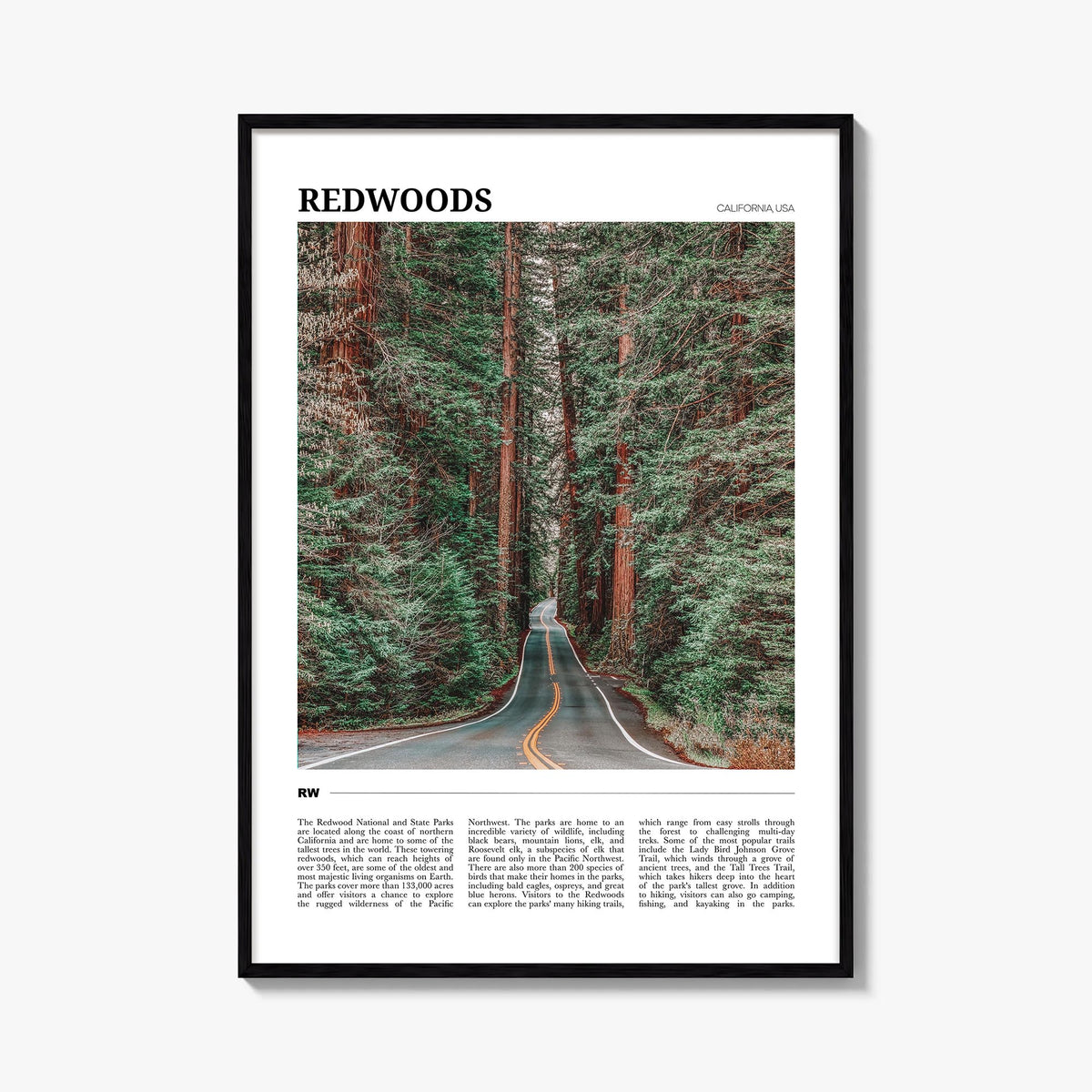 Redwood National Park Travel No 2 Poster