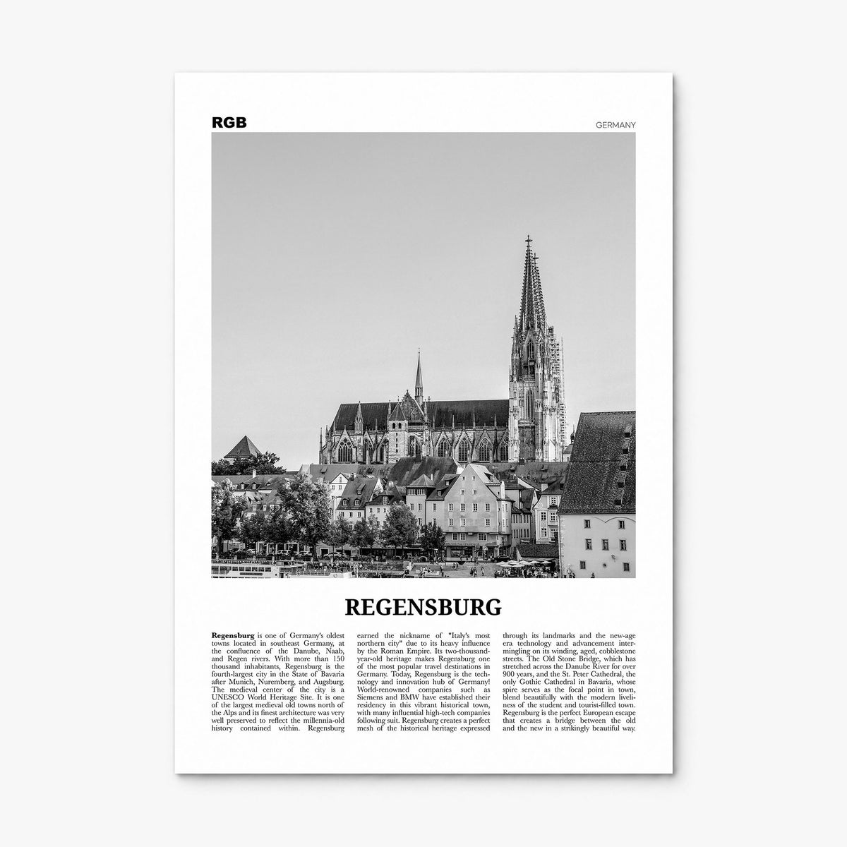 Regensburg Newspaper Poster, print only (unframed)