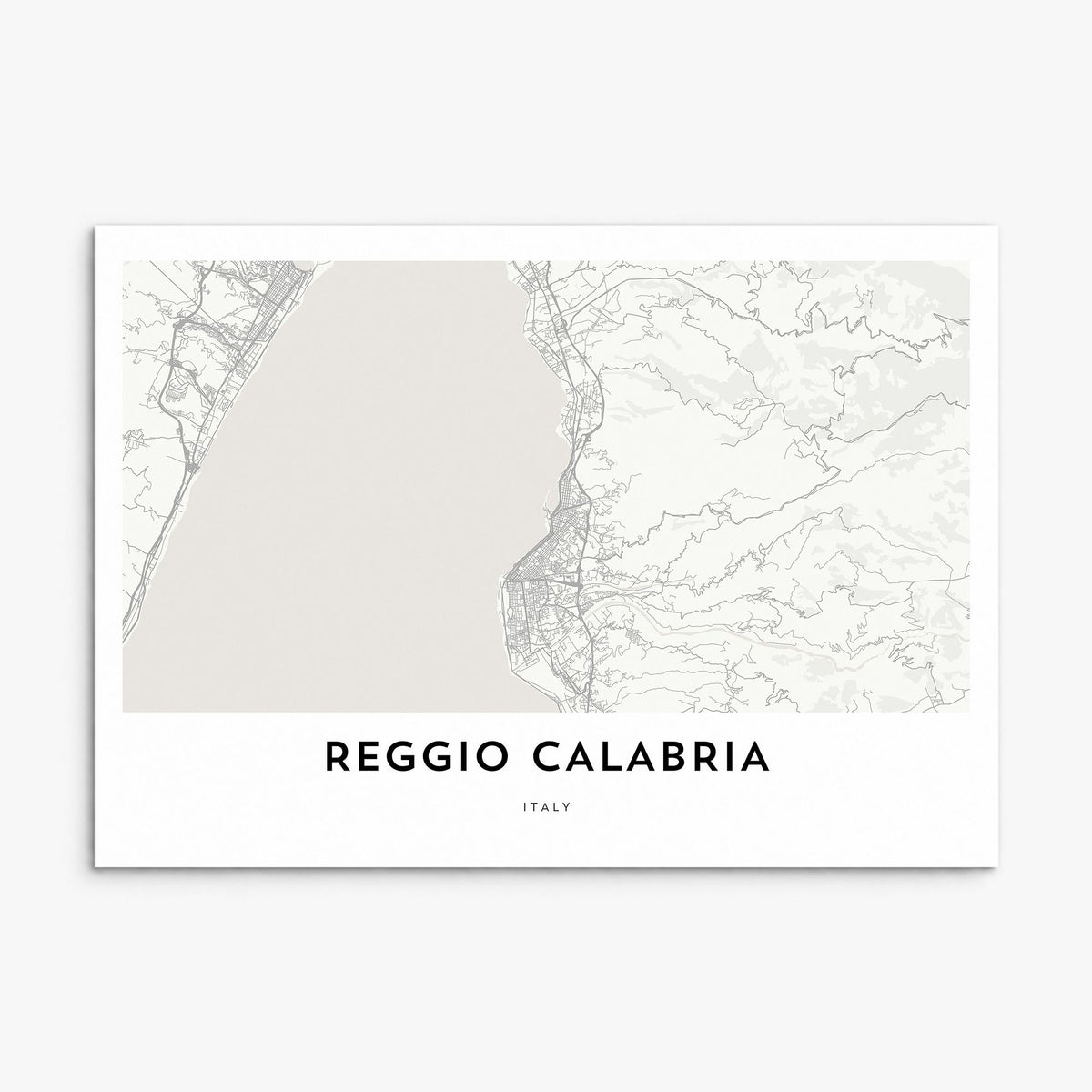 Reggio Calabria Map Poster, print only (unframed)
