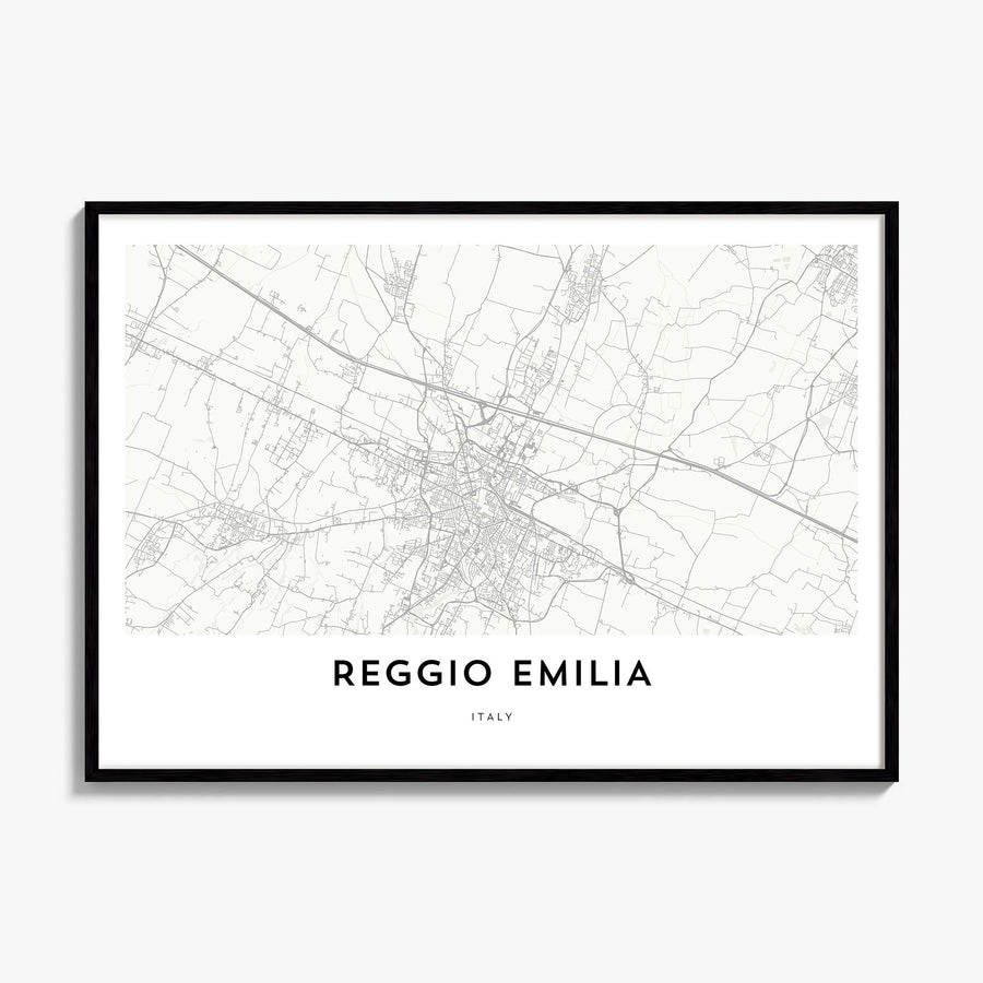 Reggio Emilia Map Poster, framed poster mockup