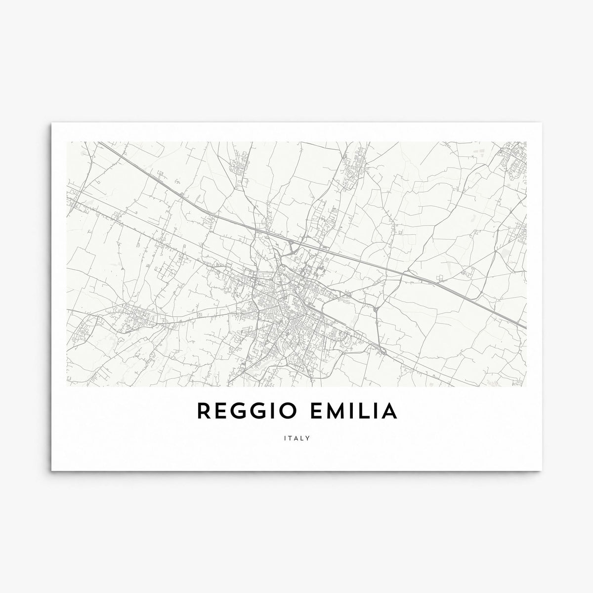 Reggio Emilia Map Poster, print only (unframed)