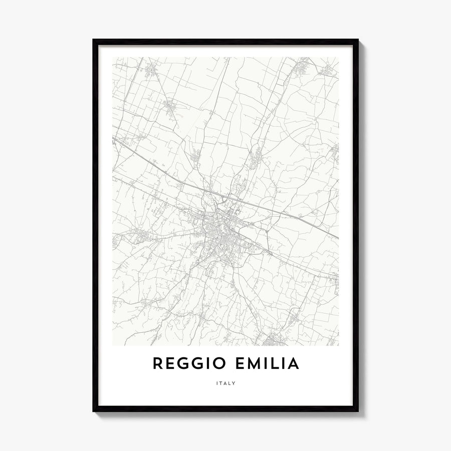 Reggio Emilia Map Poster, framed poster mockup