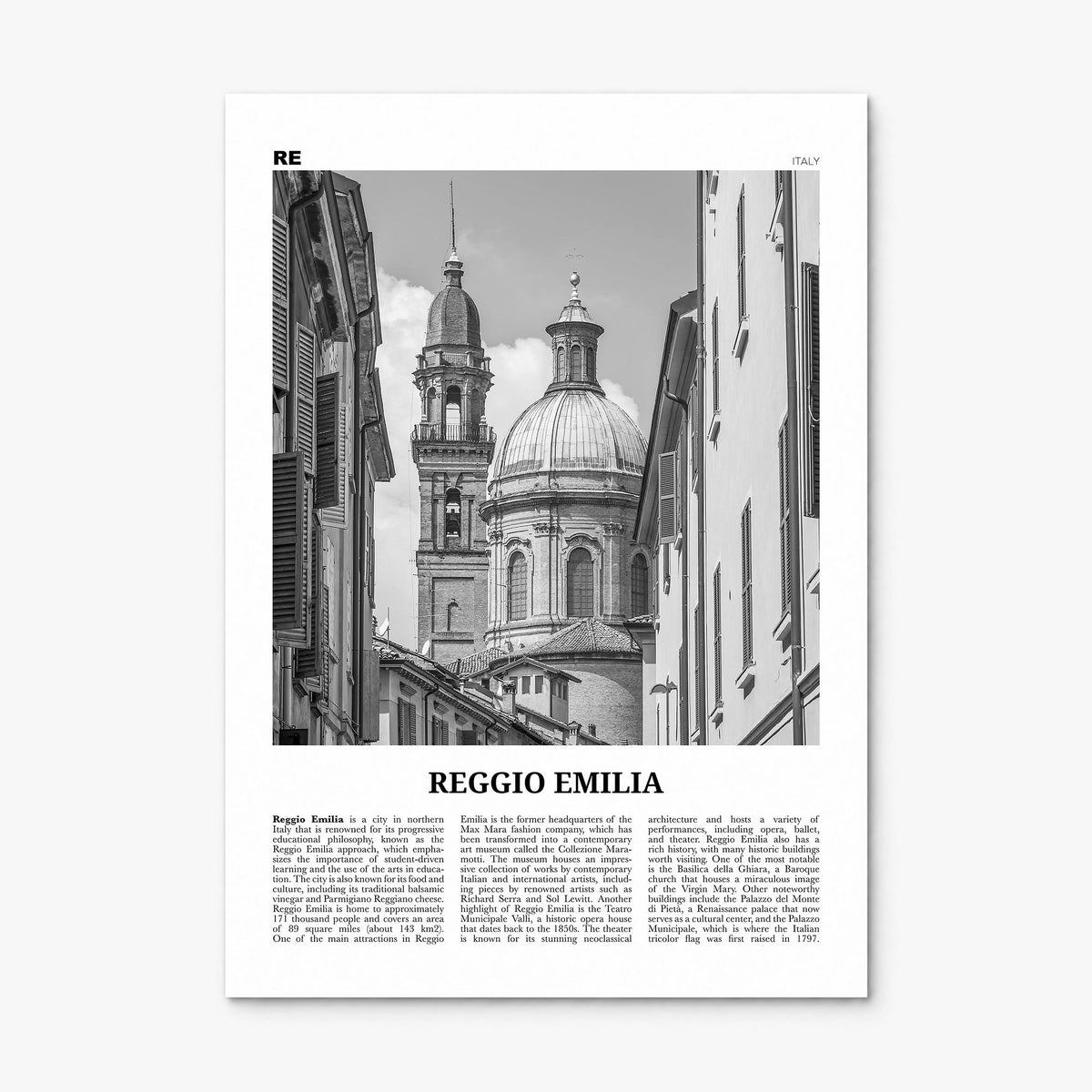 Reggio Emilia Newspaper Poster, print only (unframed)