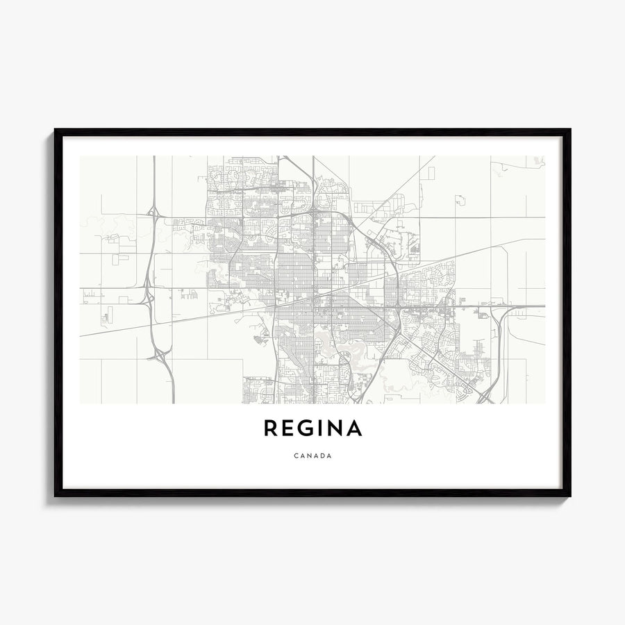 Regina Map Poster, framed poster mockup