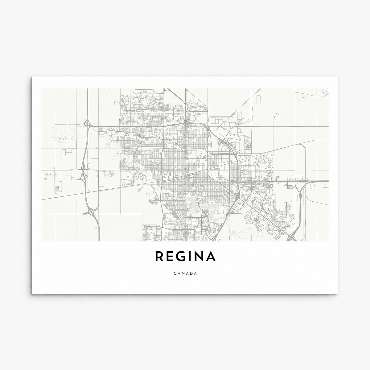 Regina Map Poster, print only (unframed)