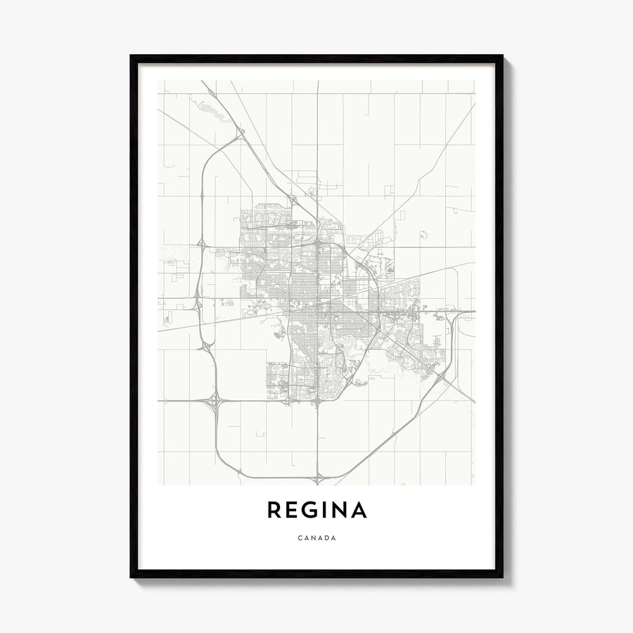 Regina Map Poster, framed poster mockup