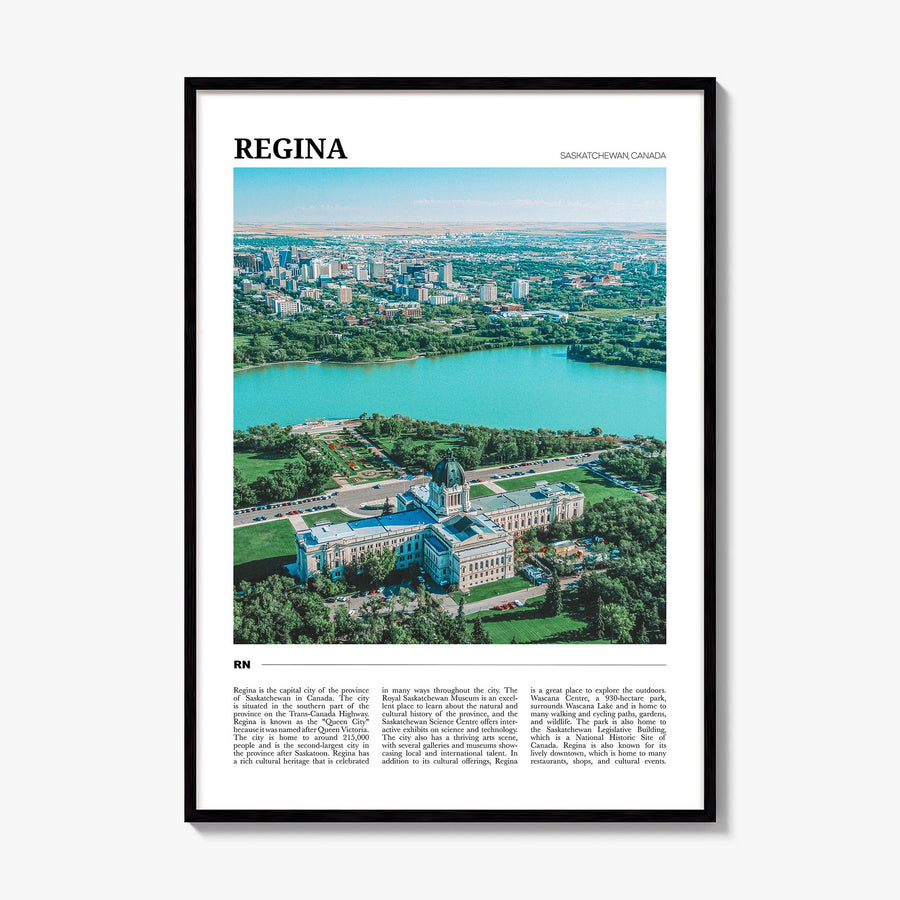 Regina Travel Poster, framed poster mockup
