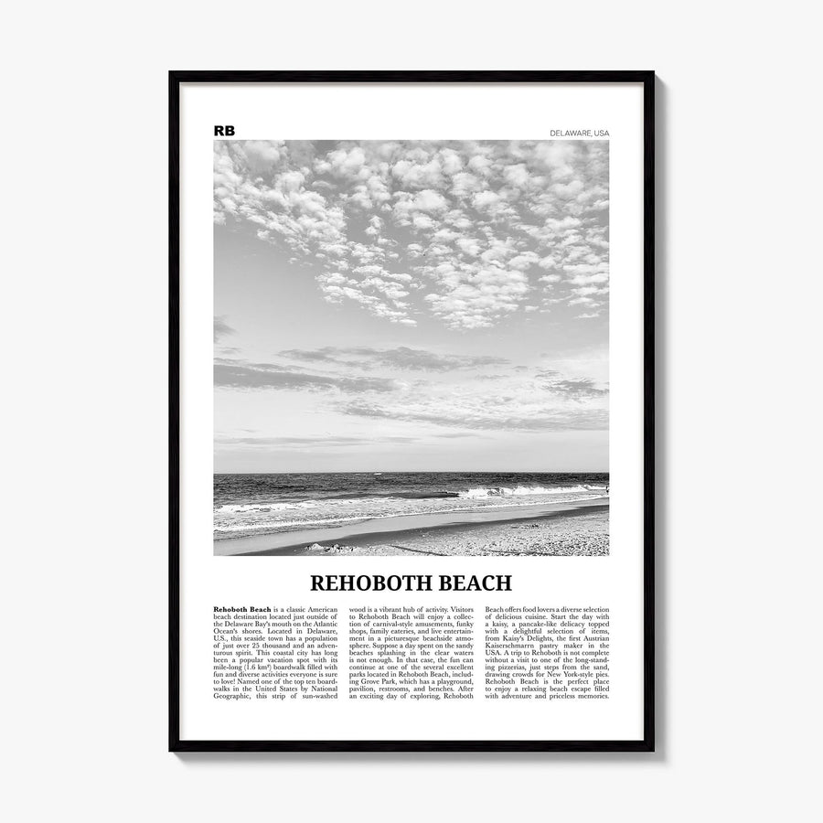 Rehoboth Beach Newspaper Poster, framed poster mockup