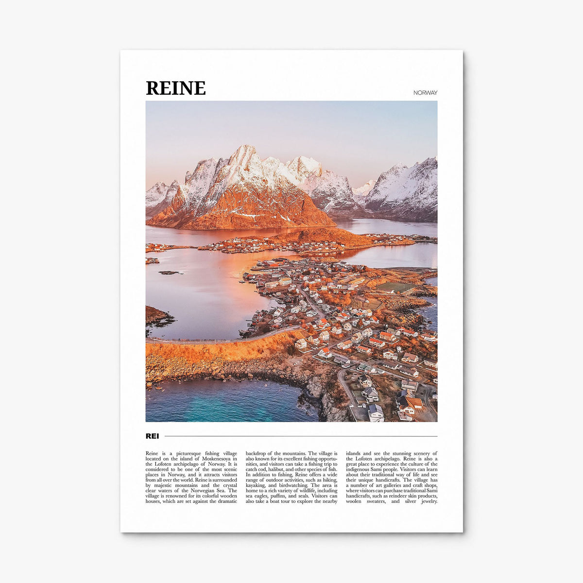 Reine Travel Poster, print only (unframed)
