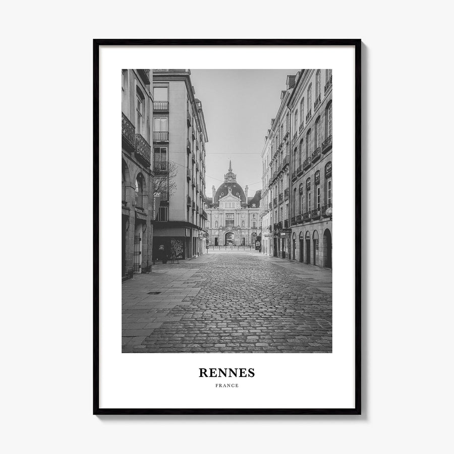 Rennes Classic Poster, framed poster mockup