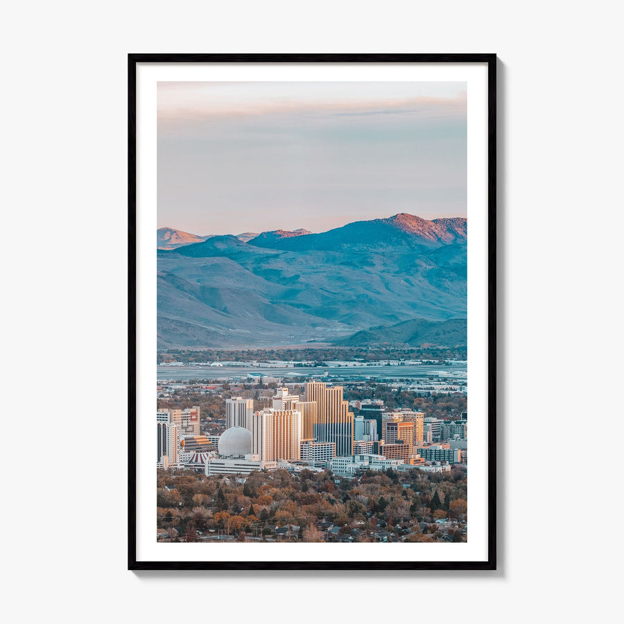 Reno Photo Poster, framed poster mockup, white border