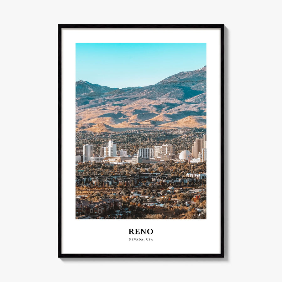 Reno Classic Poster, framed poster mockup