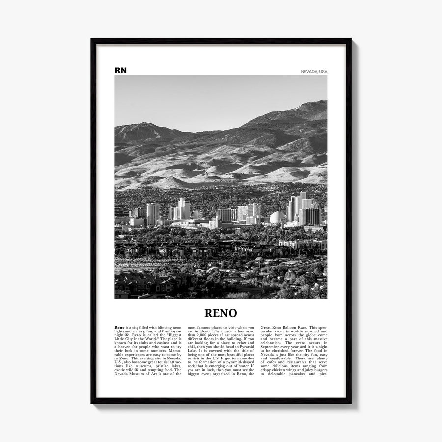 Reno Newspaper Poster, framed poster mockup