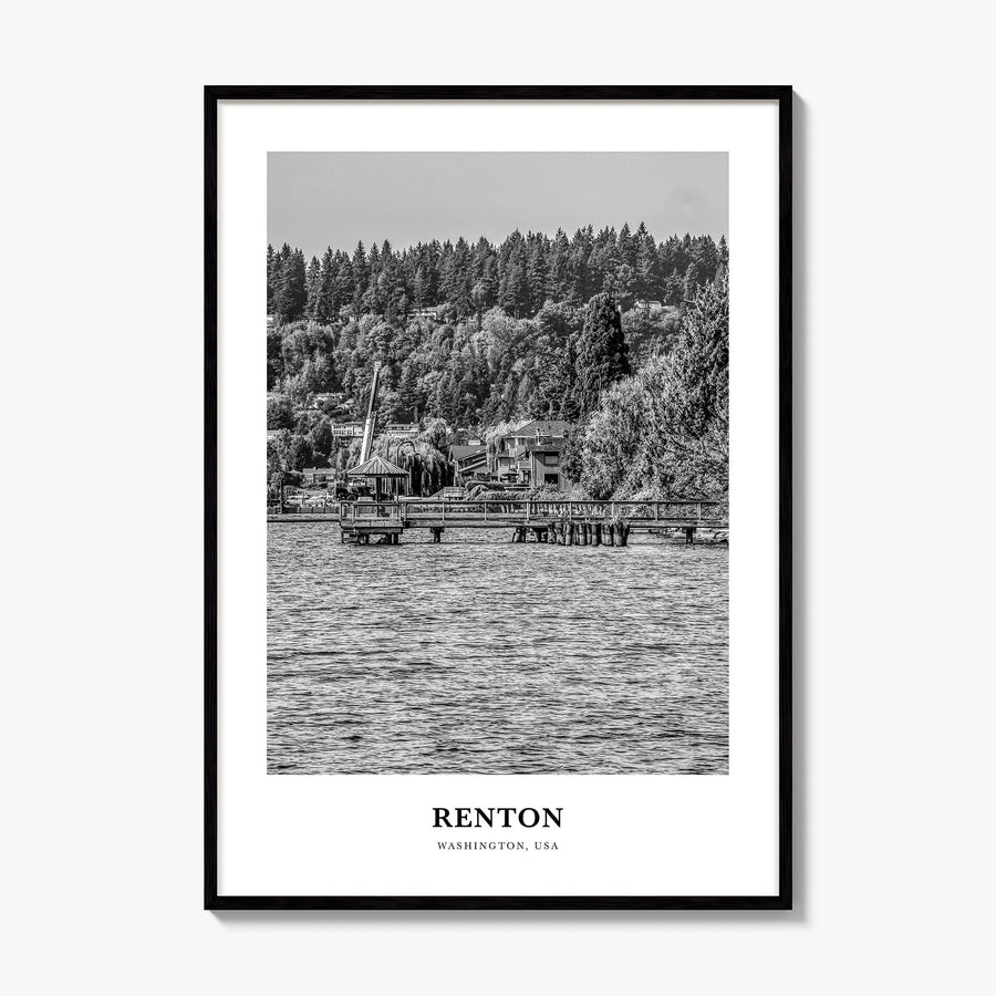 Renton Classic Poster, framed poster mockup