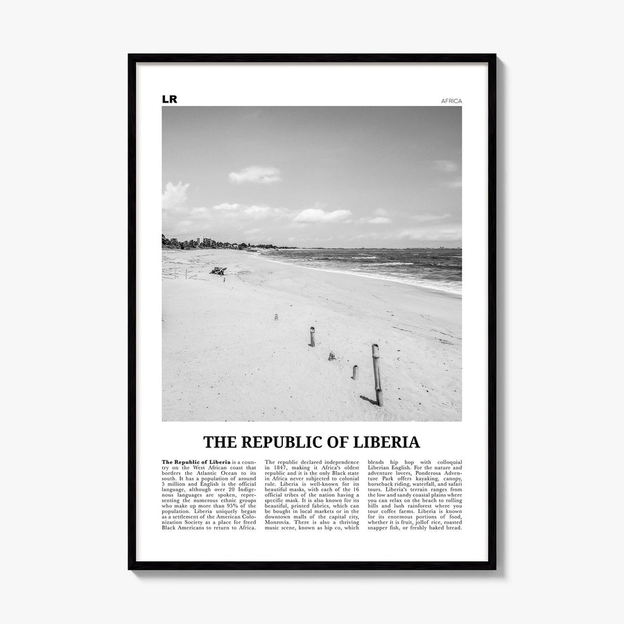 The Republic of Liberia Newspaper Poster, framed poster mockup