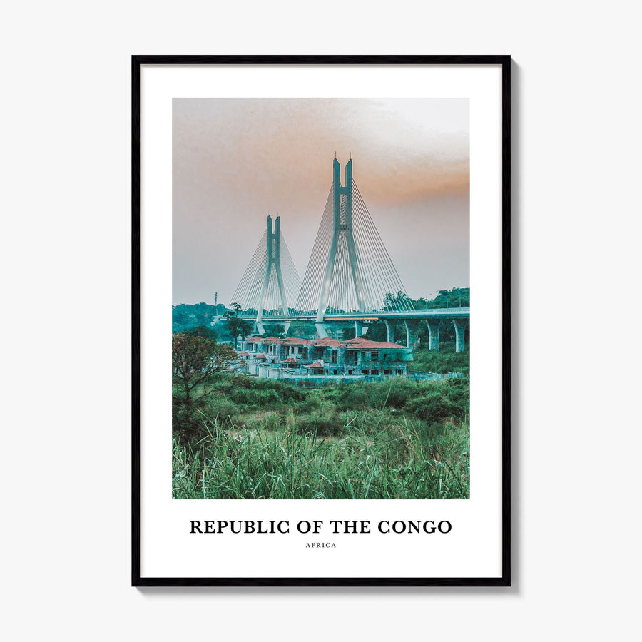 Republic of the Congo Classic Poster, framed poster mockup