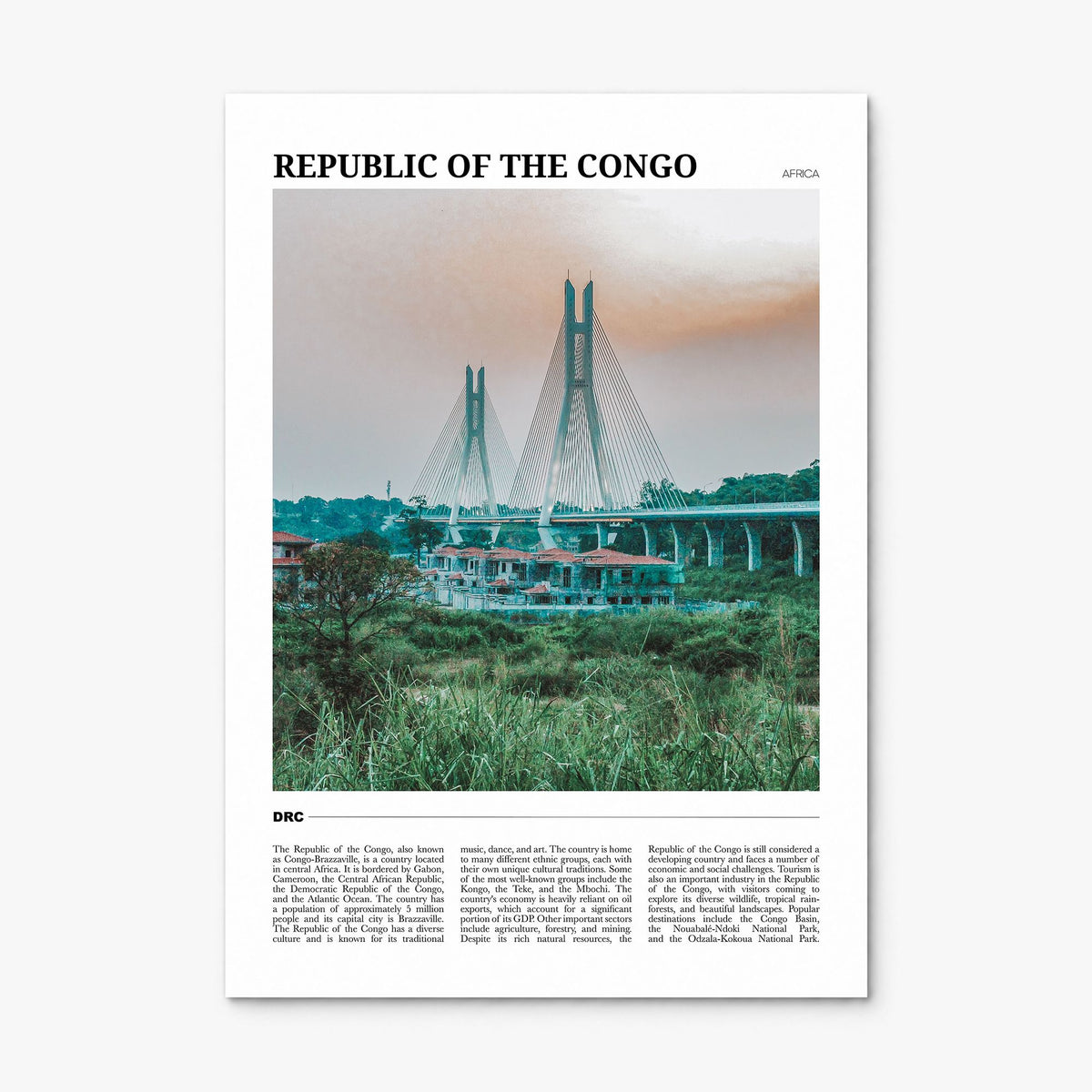 Republic of the Congo Travel Poster, print only (unframed)
