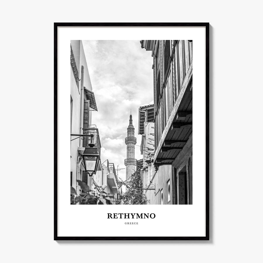 Rethymno Classic Poster, framed poster mockup