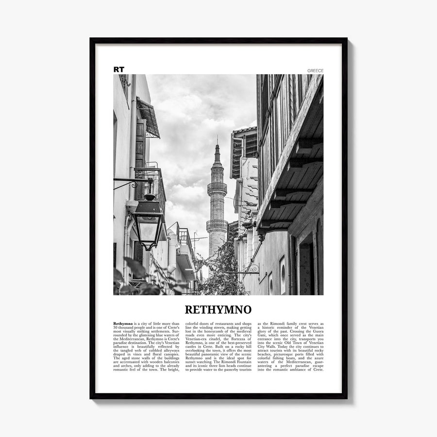 Rethymno Newspaper Poster, framed poster mockup