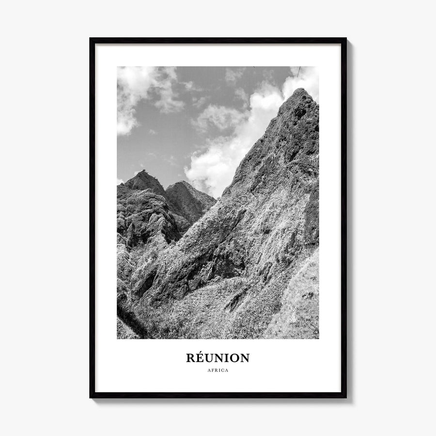 Réunion Classic Poster, framed poster mockup