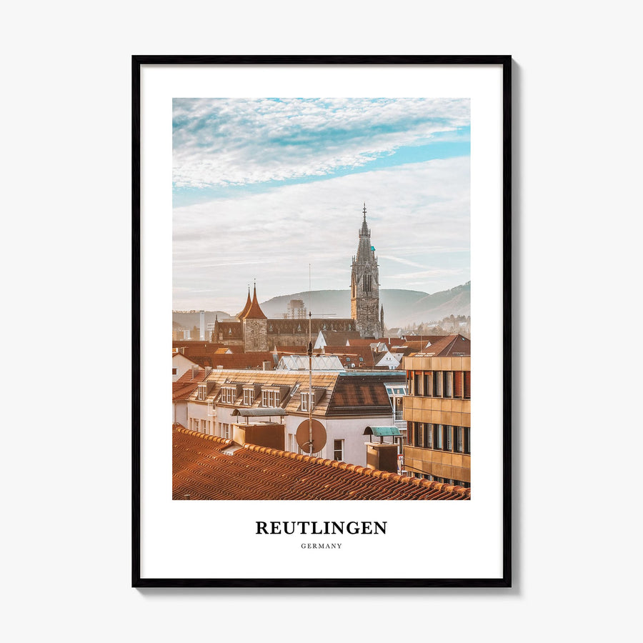 Reutlingen Classic Poster, framed poster mockup