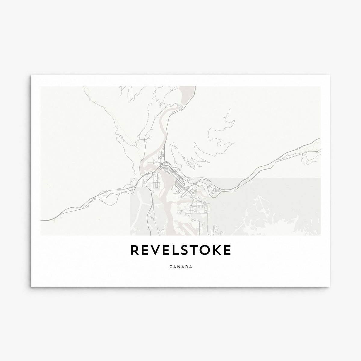 Revelstoke Map Poster, print only (unframed)