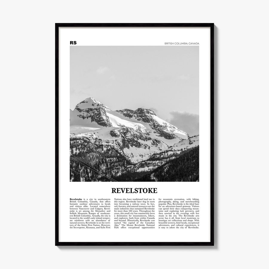 Revelstoke Newspaper Poster, framed poster mockup