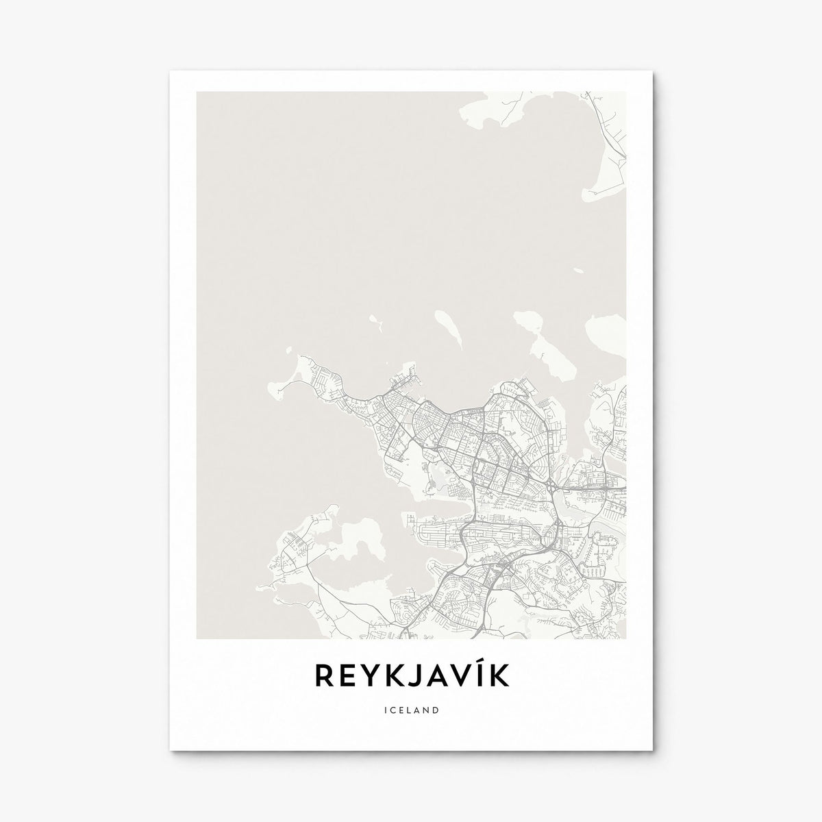 Reykjavík Map Poster, print only (unframed)