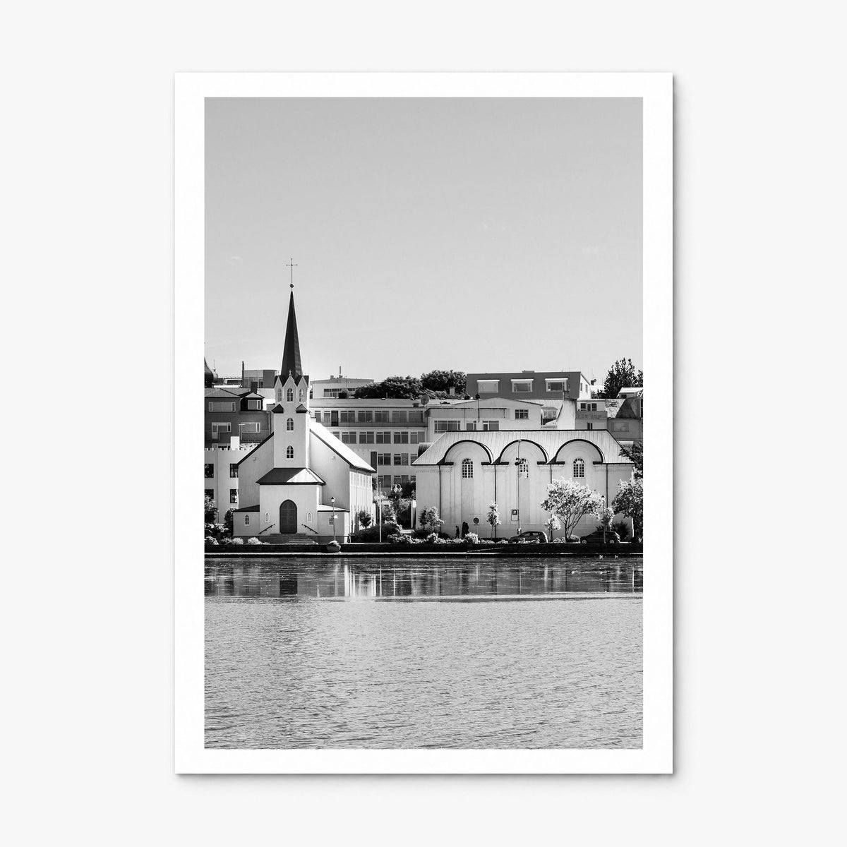 Reykjavík Photo Poster, print only (unframed), white border