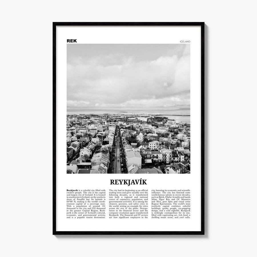 Reykjavík Newspaper Poster, framed poster mockup