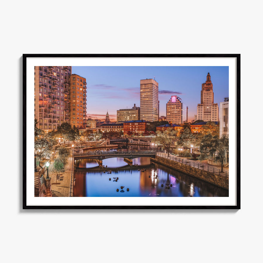 Rhode Island Photo Poster, framed poster mockup, white border