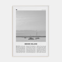 Rhode Island No 1 Poster White Wood / 8x12 in Nbourhood Travel B&W Poster