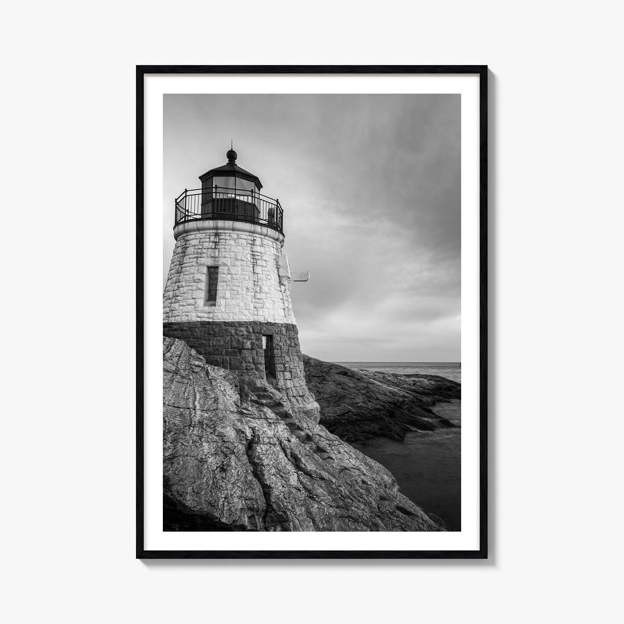 Rhode Island no. 2 black & white photo poster of United States – vertical wall art, unframed print shown in interior mockup