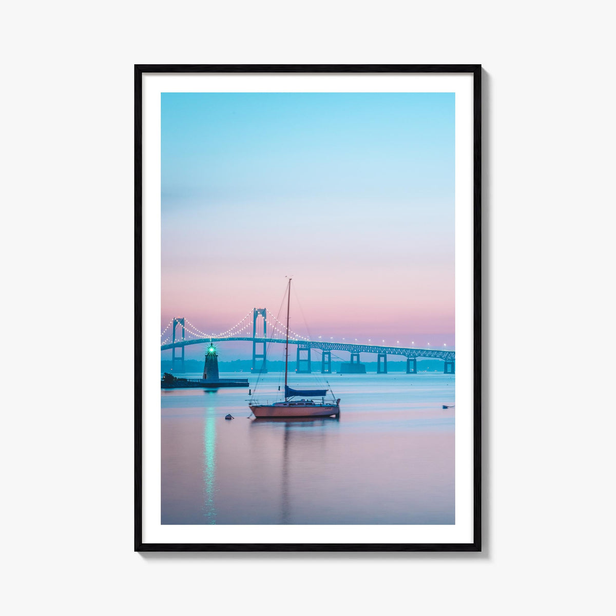Rhode Island no. 2 colorful photo poster of United States – vertical wall art, unframed print shown in interior mockup