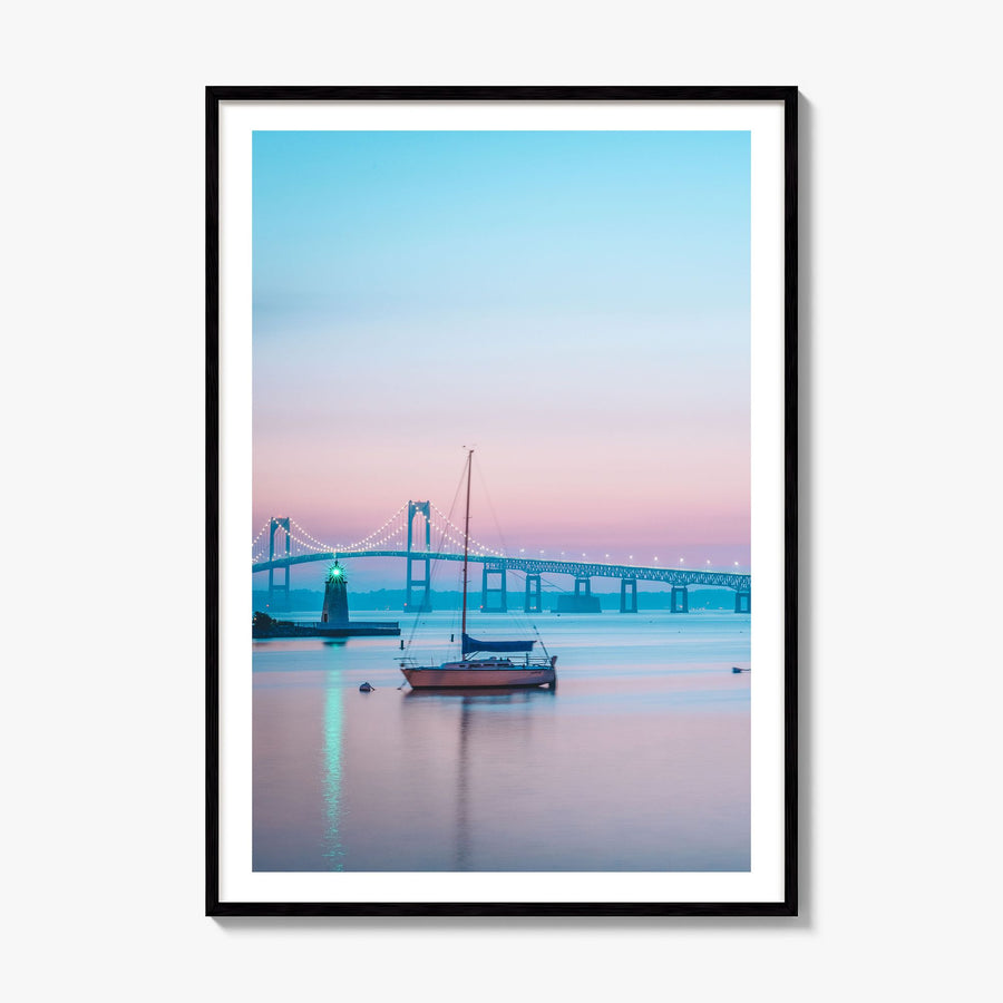 Rhode Island Photo No 2 Poster, framed poster mockup, white border
