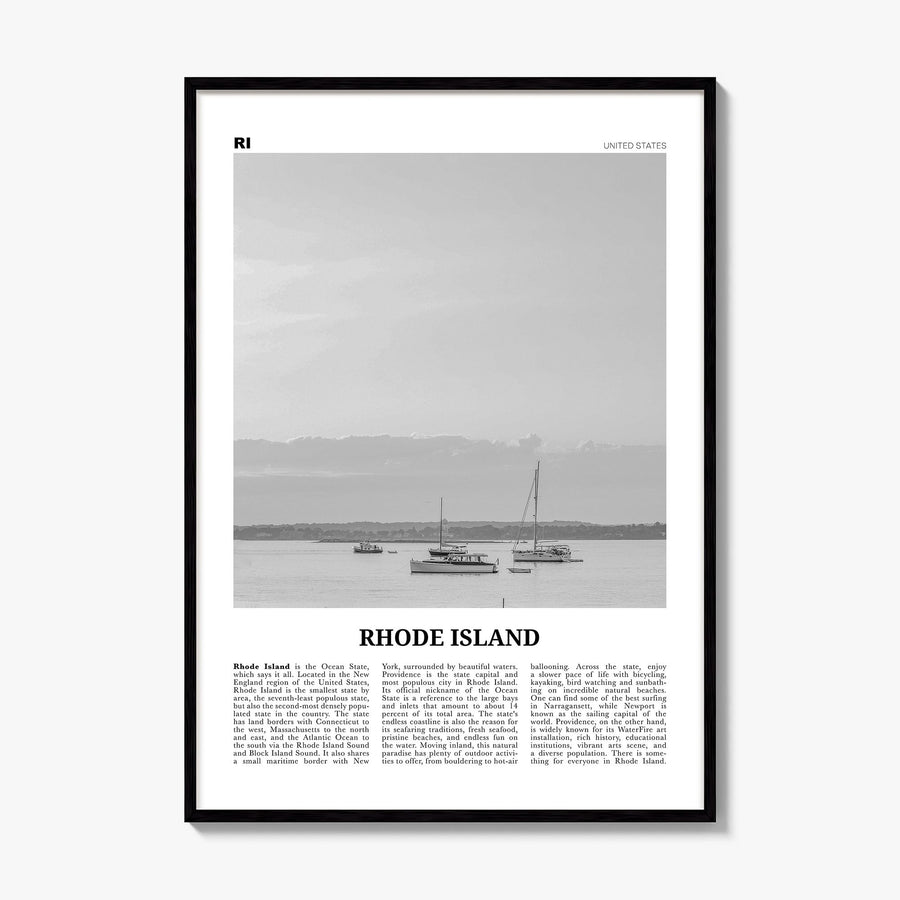 Rhode Island Newspaper No 1 Poster, framed poster mockup