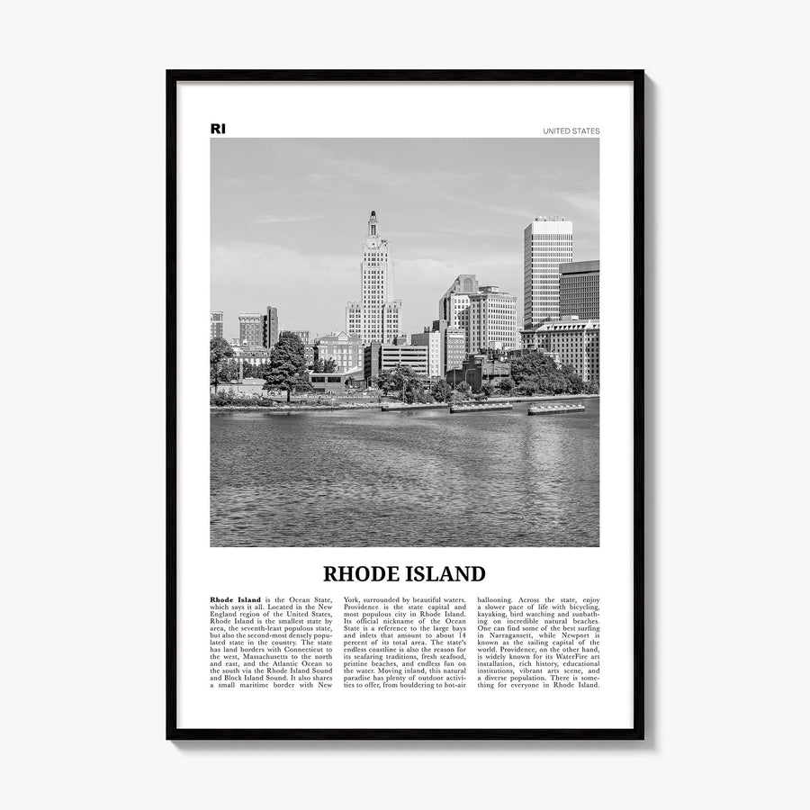 Rhode Island Newspaper No 2 Poster, framed poster mockup
